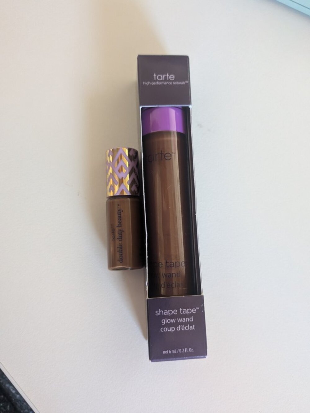 🌸 Tarte Shape Tape Glow Wand Moonbeam + Deluxe Ultra Creamy 57S Rich Sand Deep